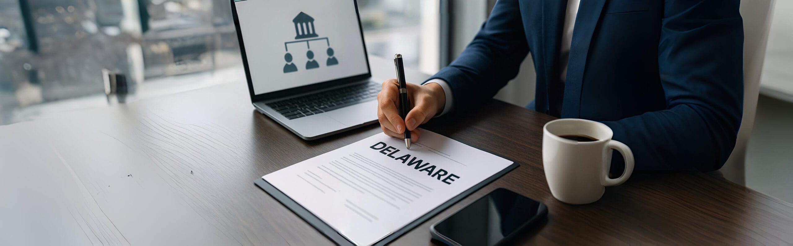 Signing Delaware incorporation documents for a startup