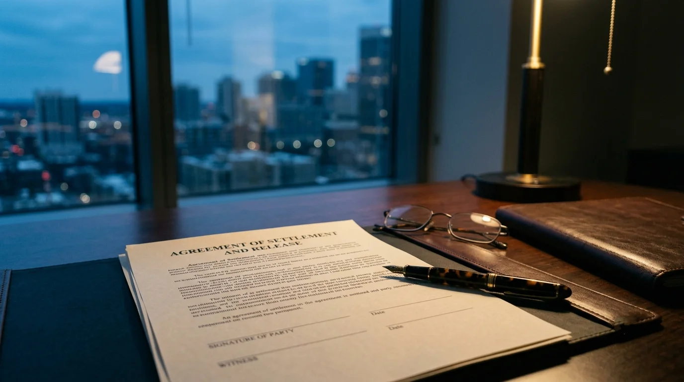 Letter of intent concept, an unsigned legal document with a pen on a desk in a law office representing a proposed business deal
